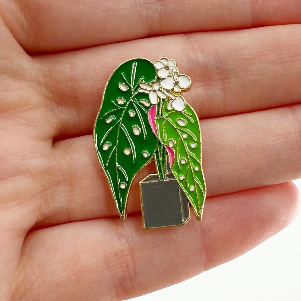 Potted Plant Enamel Pin, Cute Houseplant Pin Badge, Plant Lover Gift